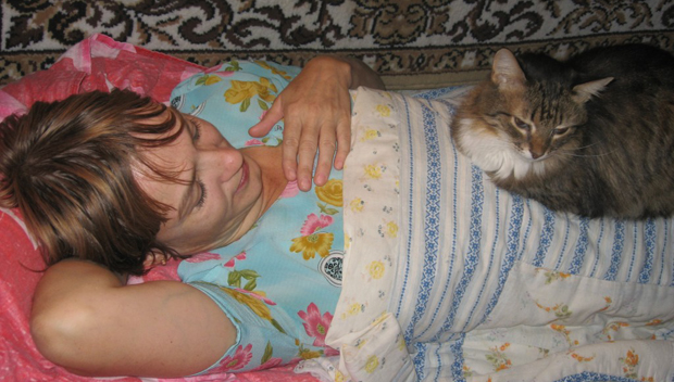 Женщина и кот